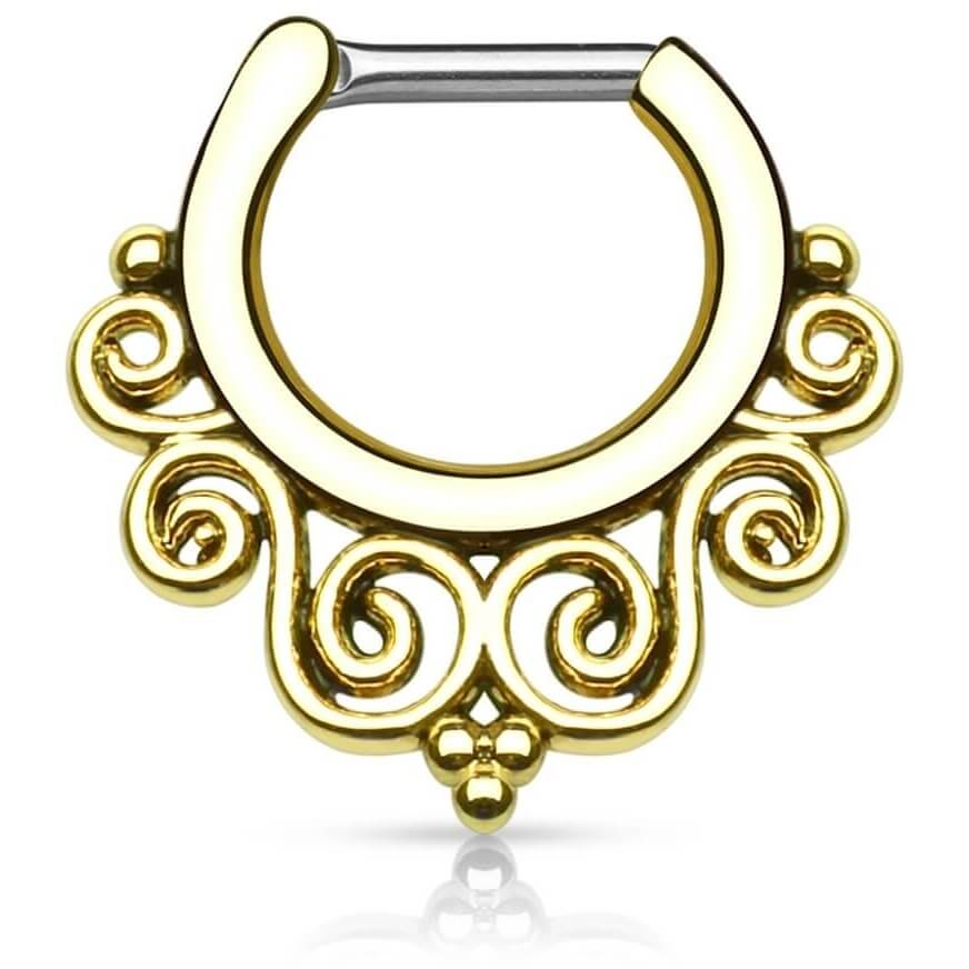 Piercing Septum Clicker Tribale PVD Clicker