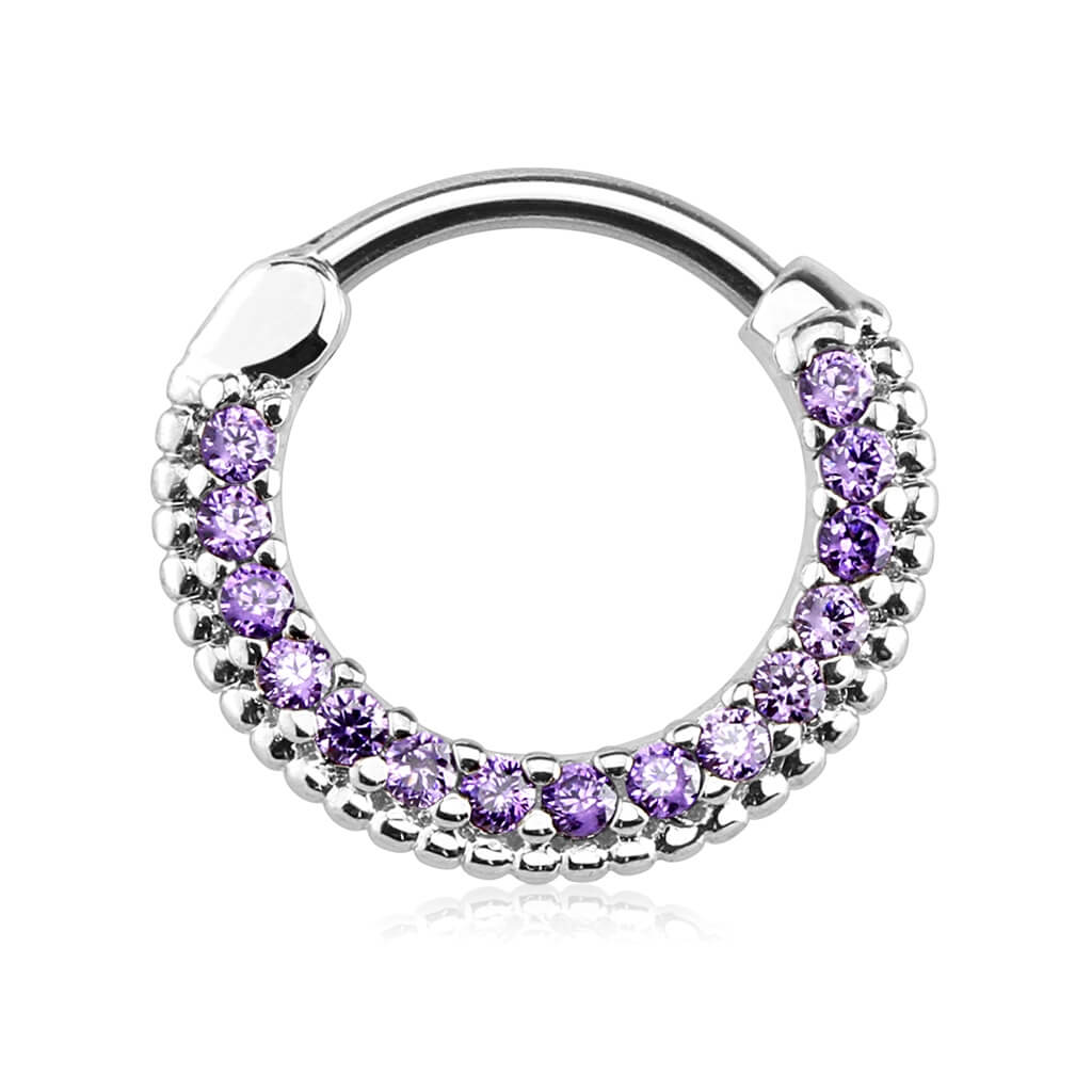 Piercing Septum Clicker con zircone Clicker