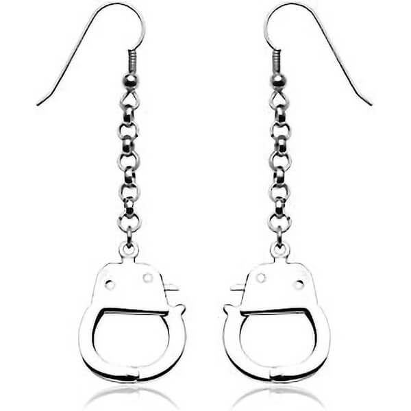 Handcuffs dangle Silver