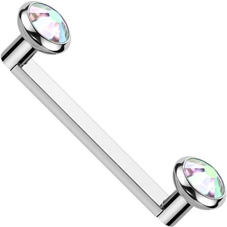 Barbell Superficie Cristales superficie plana Rosca interna
