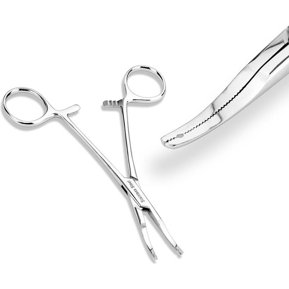 Pinze Kelly in Acciaio Inossidabile per Ancoraggi Dermici con Punta Microfine