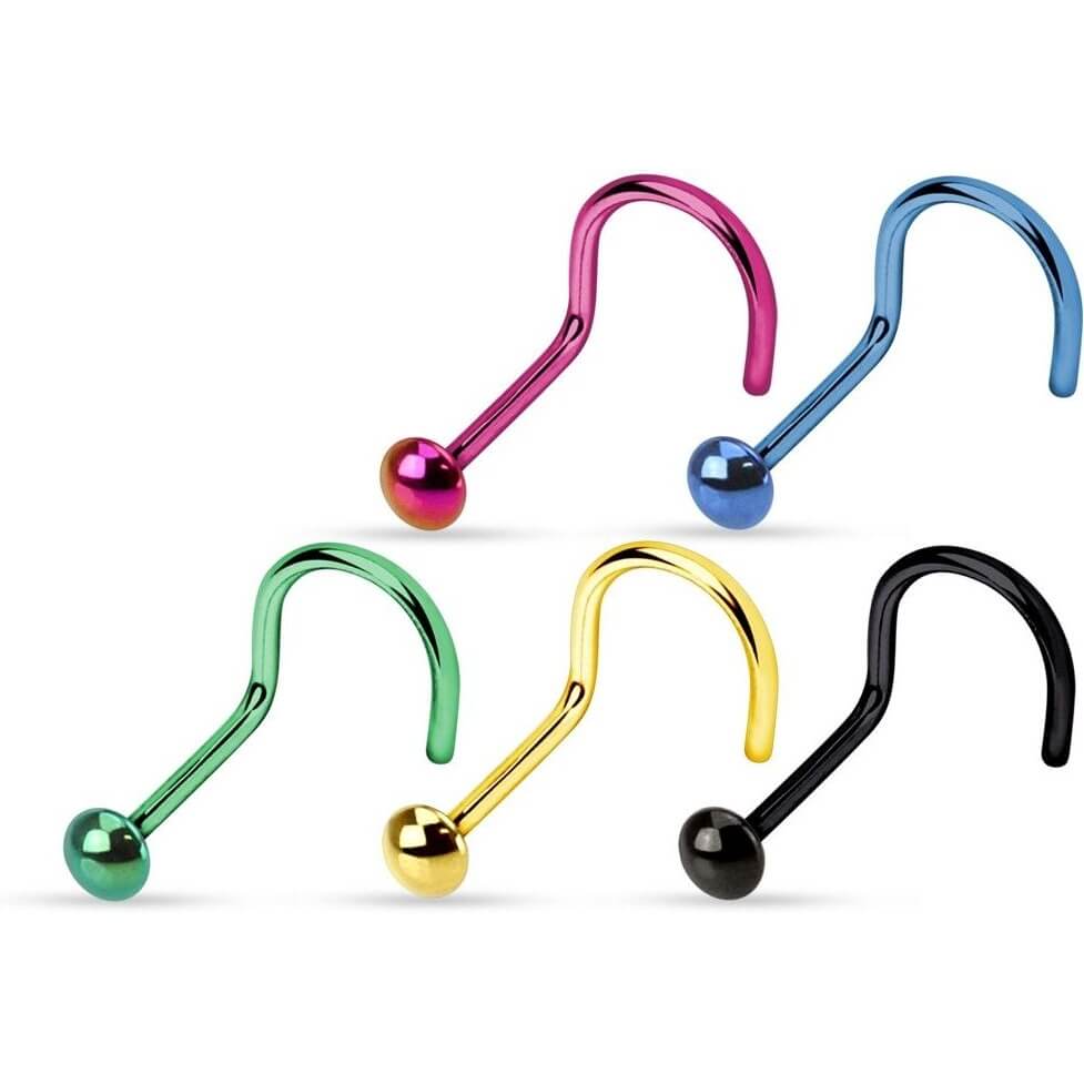 Nasenstecker Kuppel Titan PVD