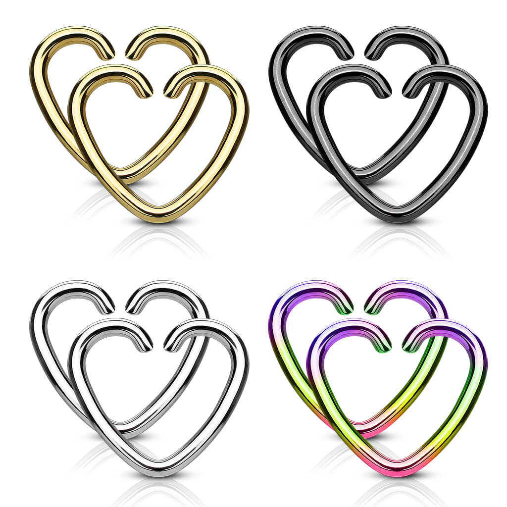 Anello Piercing Cuore Pieghevole