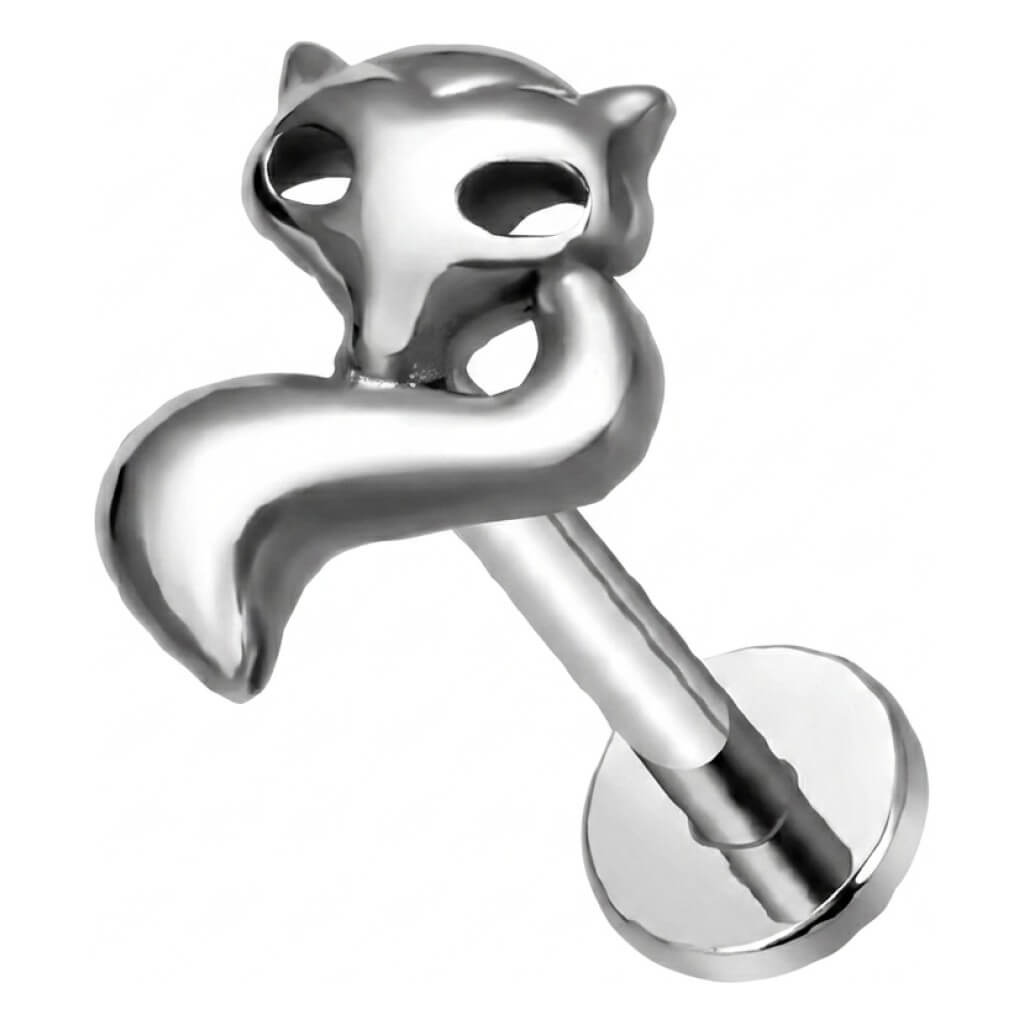 Titanium Labret Cat Internally Threaded
