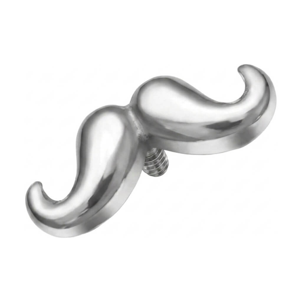Titanium Top Curled Mustache Shape Internally Threaded
