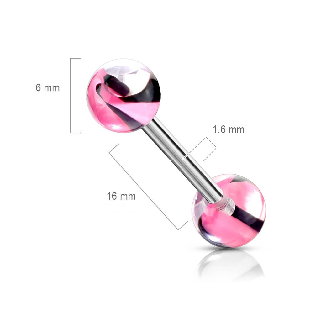 Barbell Acrylic Marble Design Ball