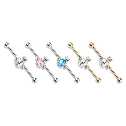 Industrial Barbell Pineapple Zirconia