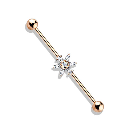 Industrial Barbell Flower Zirconia