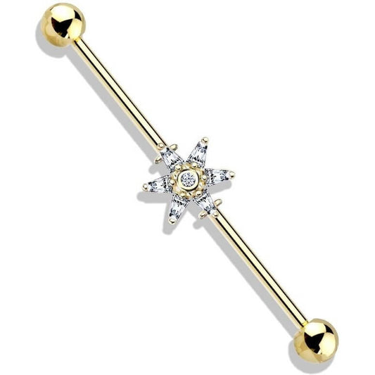 Industrial Barbell Flower Zirconia