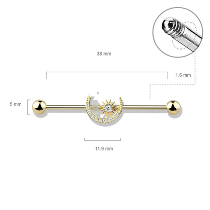 Barbell Industrial Circonita Estrella y luna