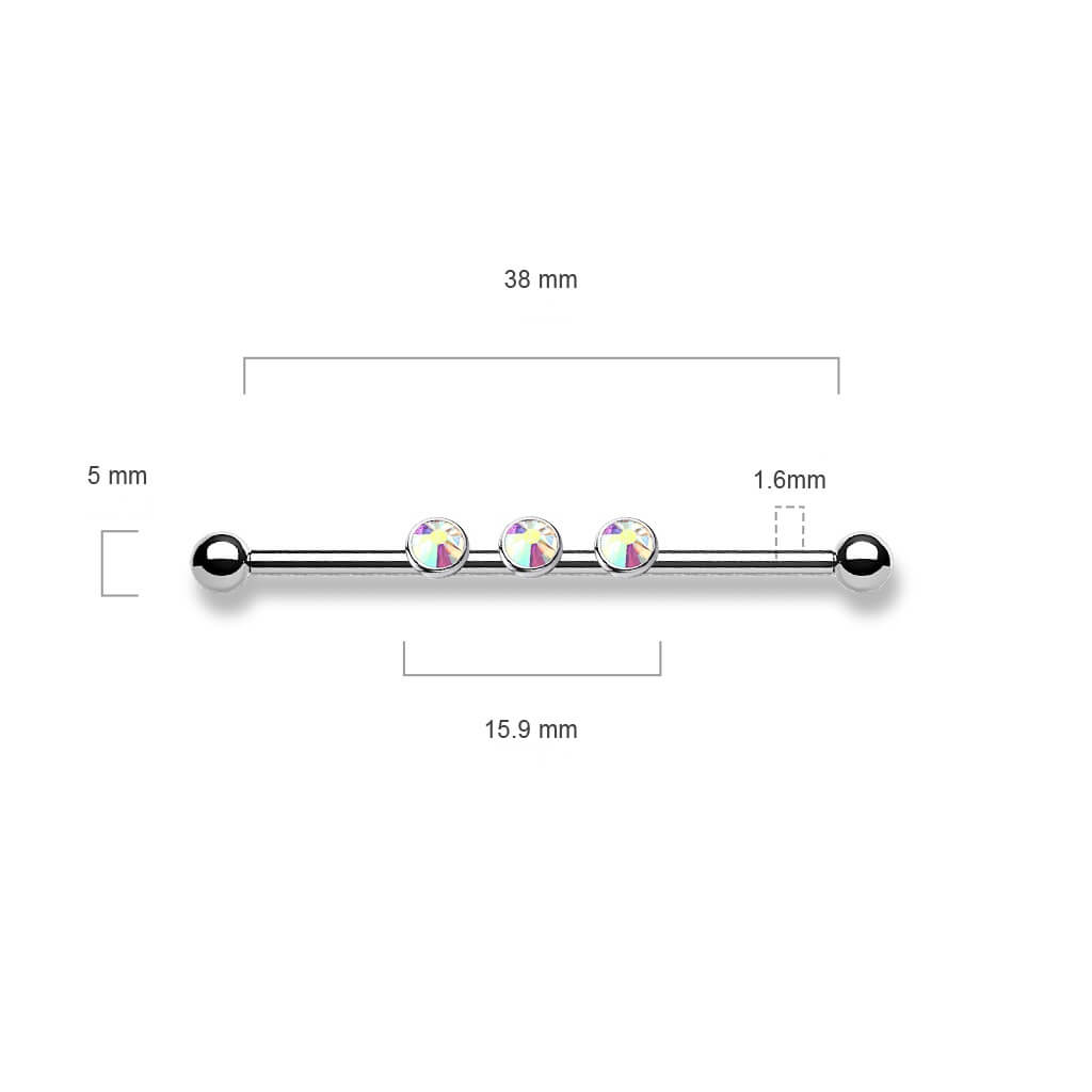 Barbell Industrial 3 Circonitas Rosca interna