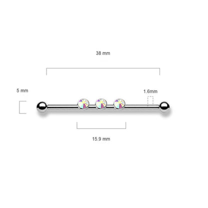 Barbell Industrial 3 Circonitas Rosca interna