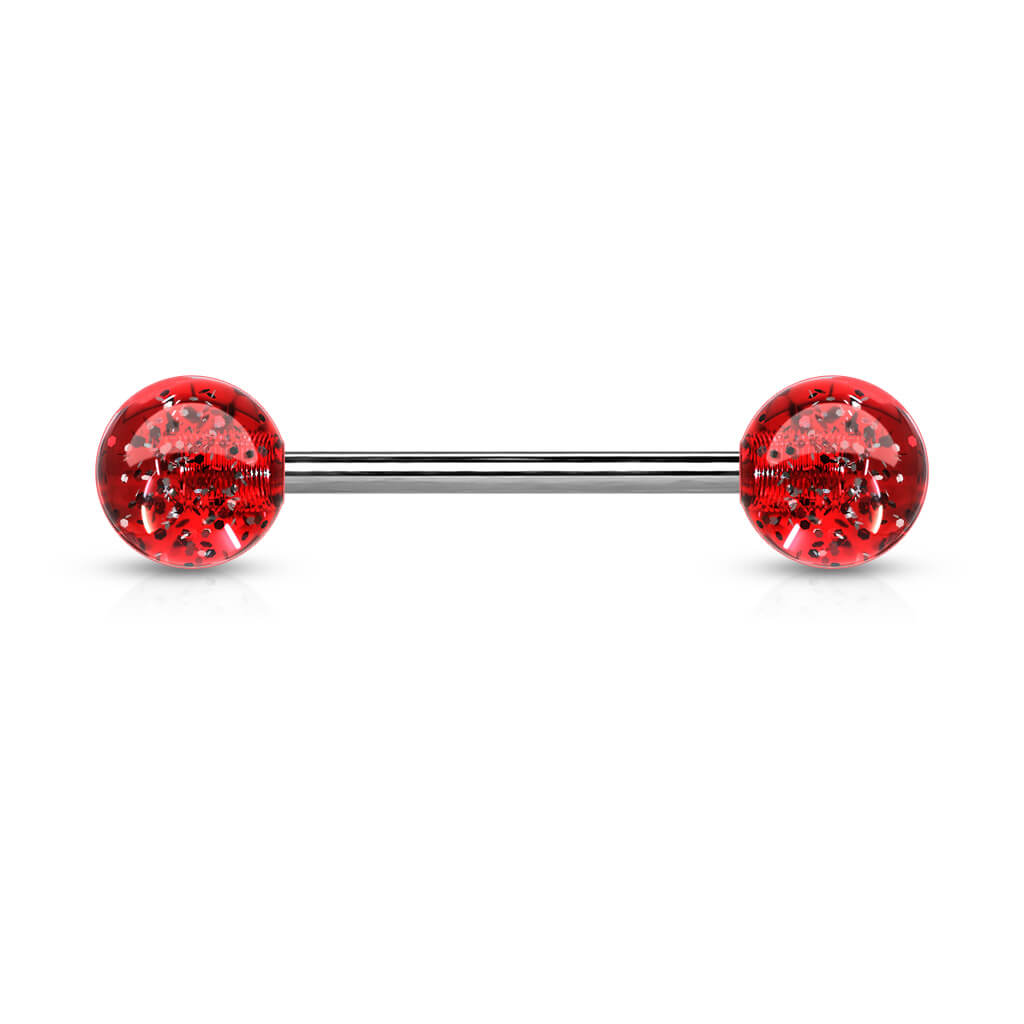 Barbell Acrylic Glitter Ball