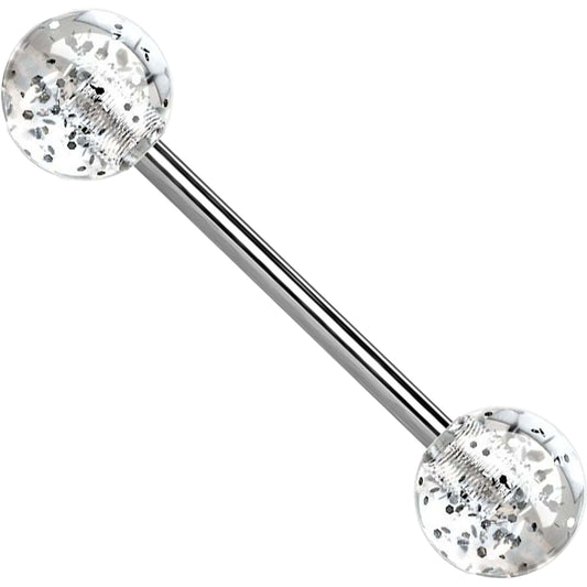 Barbell Acrylic Glitter Ball