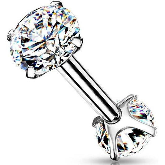 Barbell Ball 2 Zirconia Internally Threaded