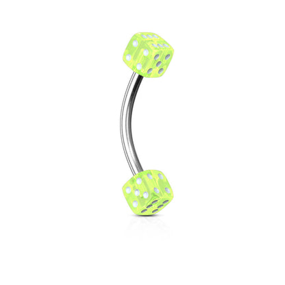 Eyebrow Piercing Acrylic Dice