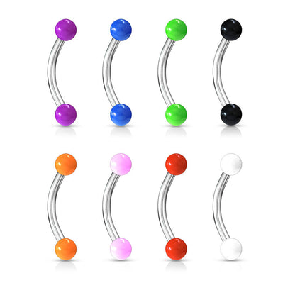 Eyebrow Piercing Acrylic Ball solid color