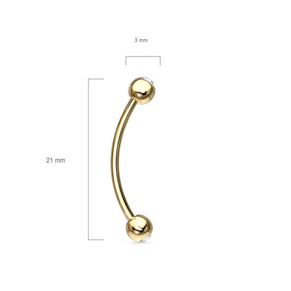 Curved Barbell Ball Zirconia