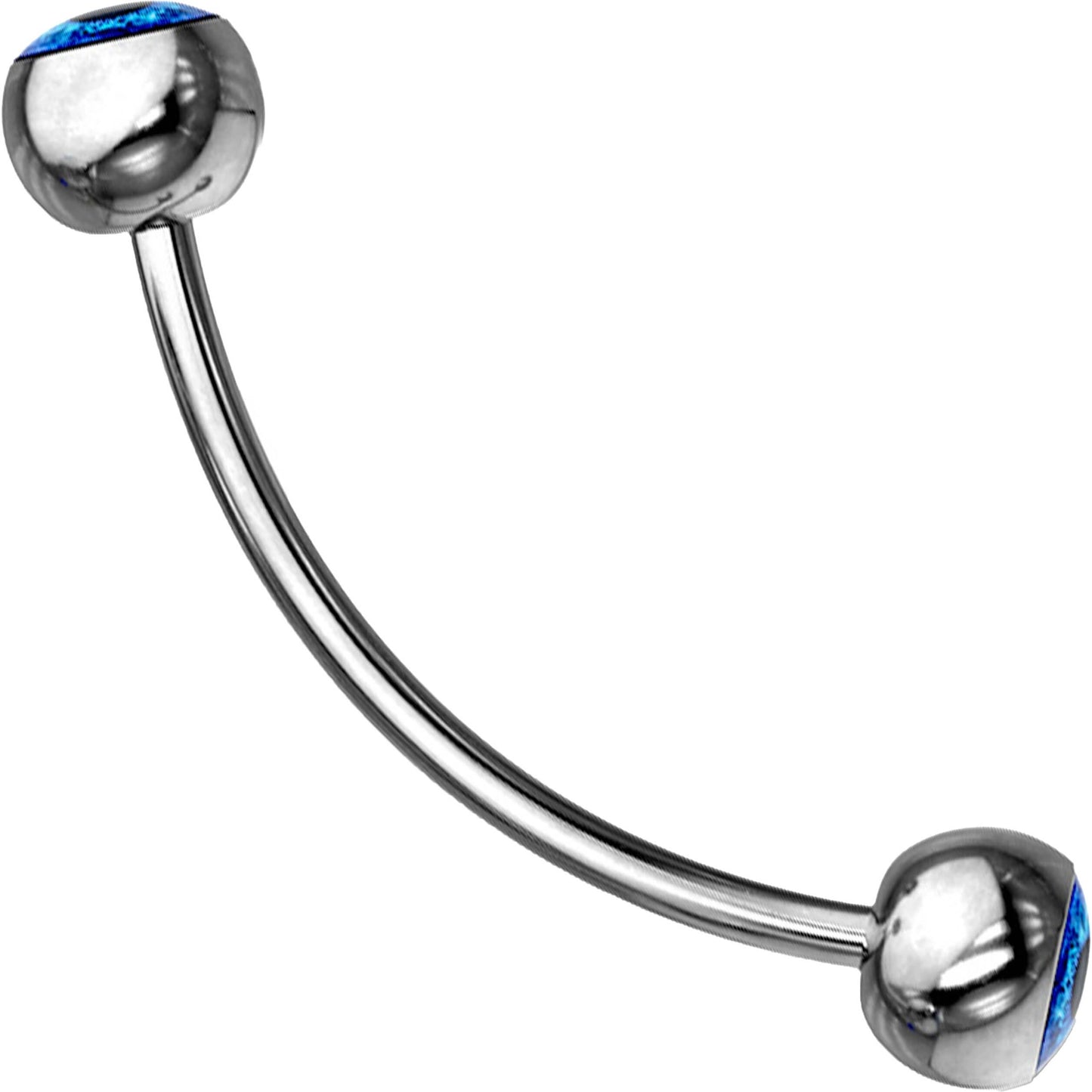 Curved Barbell EyeBall Silver