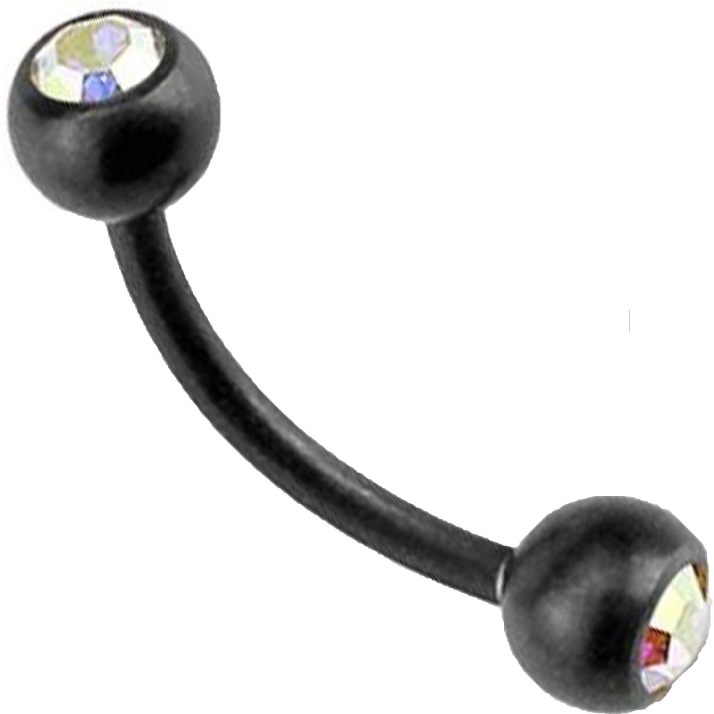 Eyebrow Piercing Ball Matte Black Zirconia