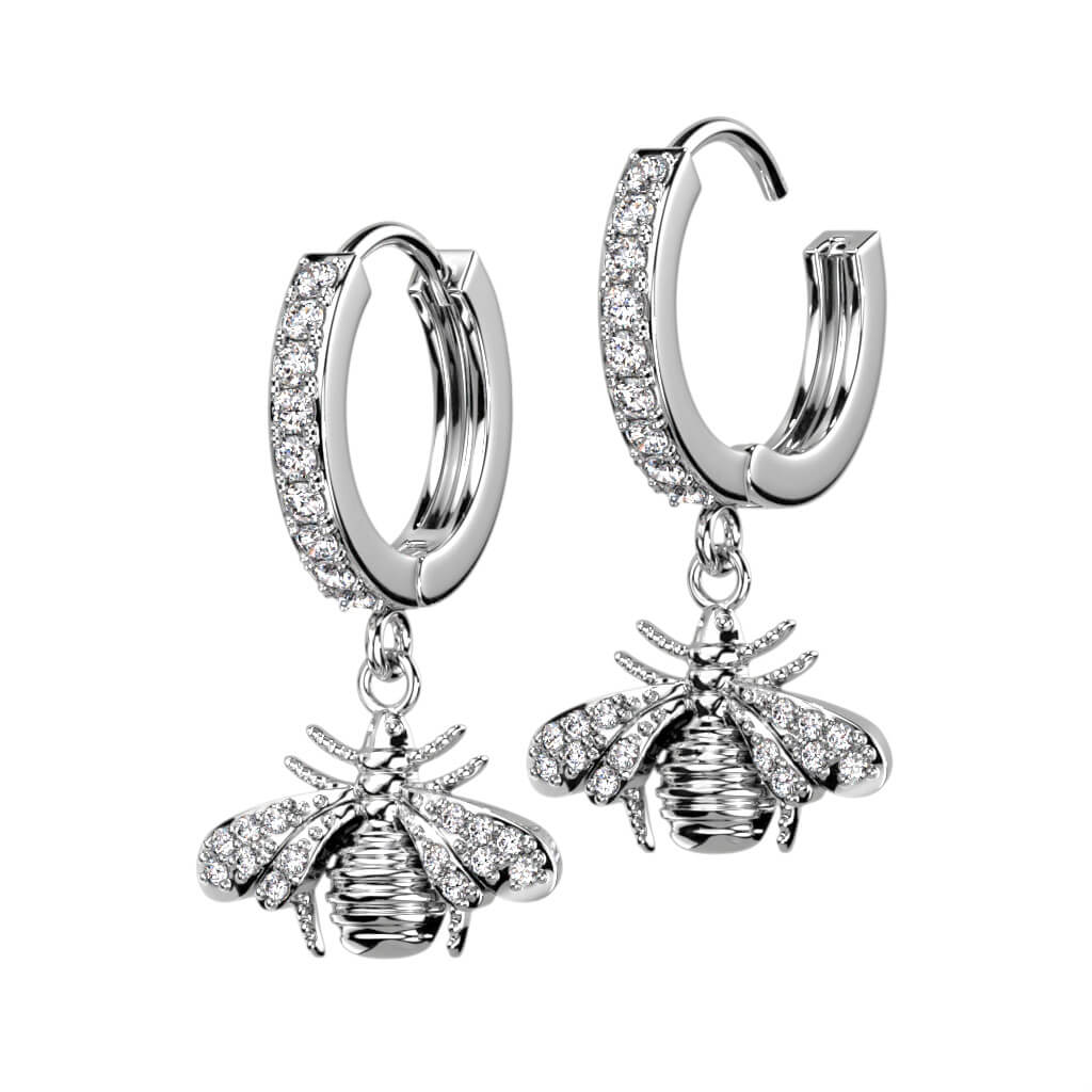 Bee dangle Zirconia Clicker