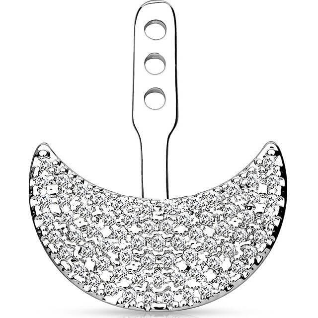 Attachment Moon Zirconia Silver