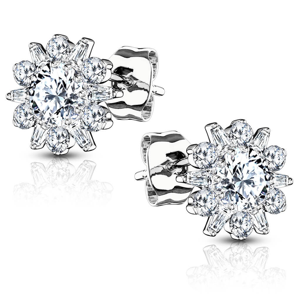 Silver 925 Flower Zirconia