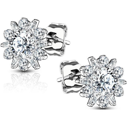 Silver 925 Flower Zirconia