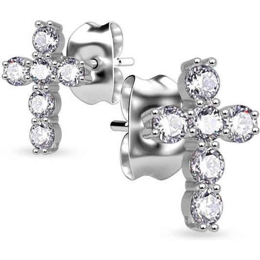 Silver 925 Cross Zirconia