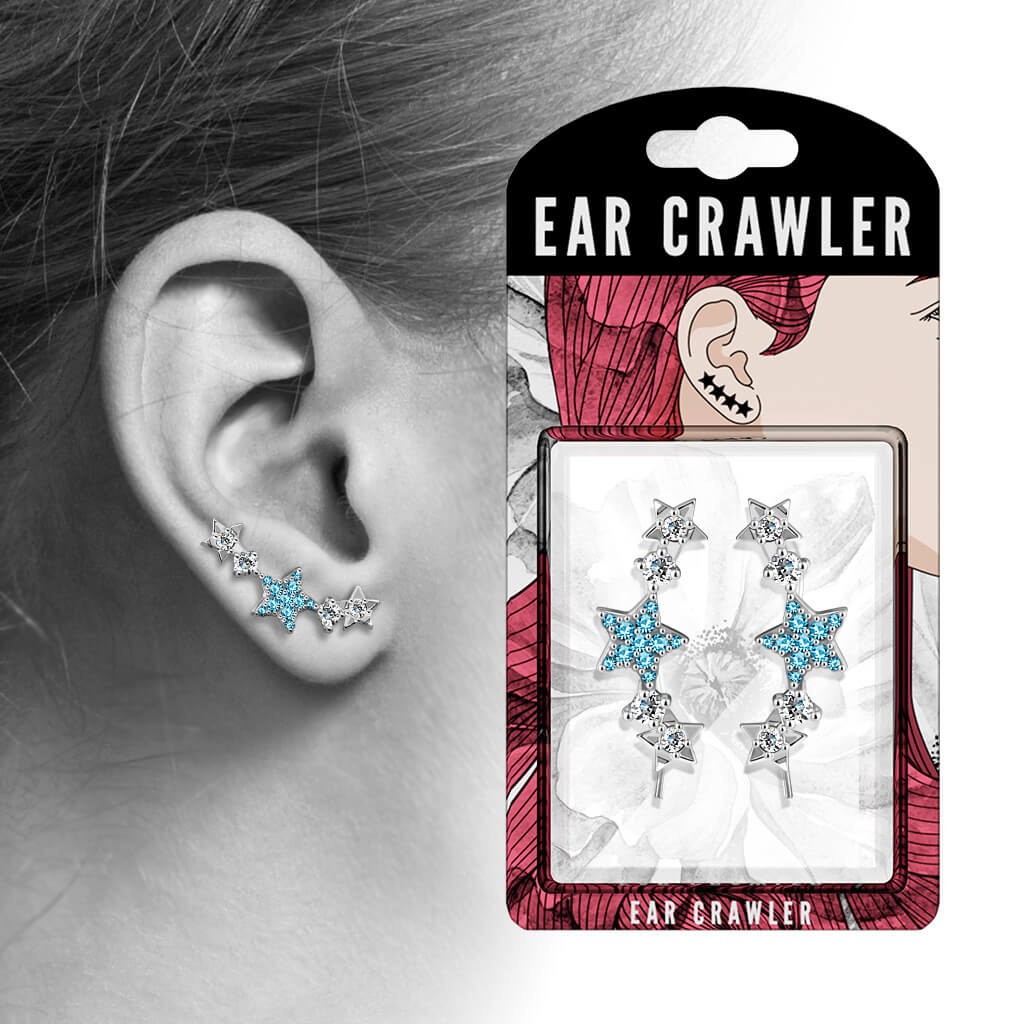 Ear Crawler Sterne Zirkonia