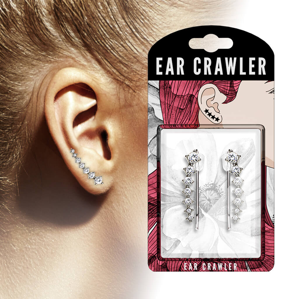 Ear crawler  7 cyrkonii