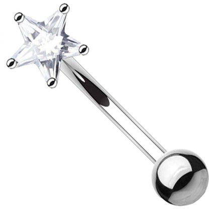 Eyebrow Piercing Star Zirconia