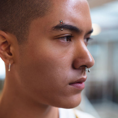 Eyebrow Piercing Spider Silver