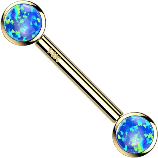 14 Karat Gold Nippelpiercing Kugel Zirkonia Gelbgold Weißgold Push-In