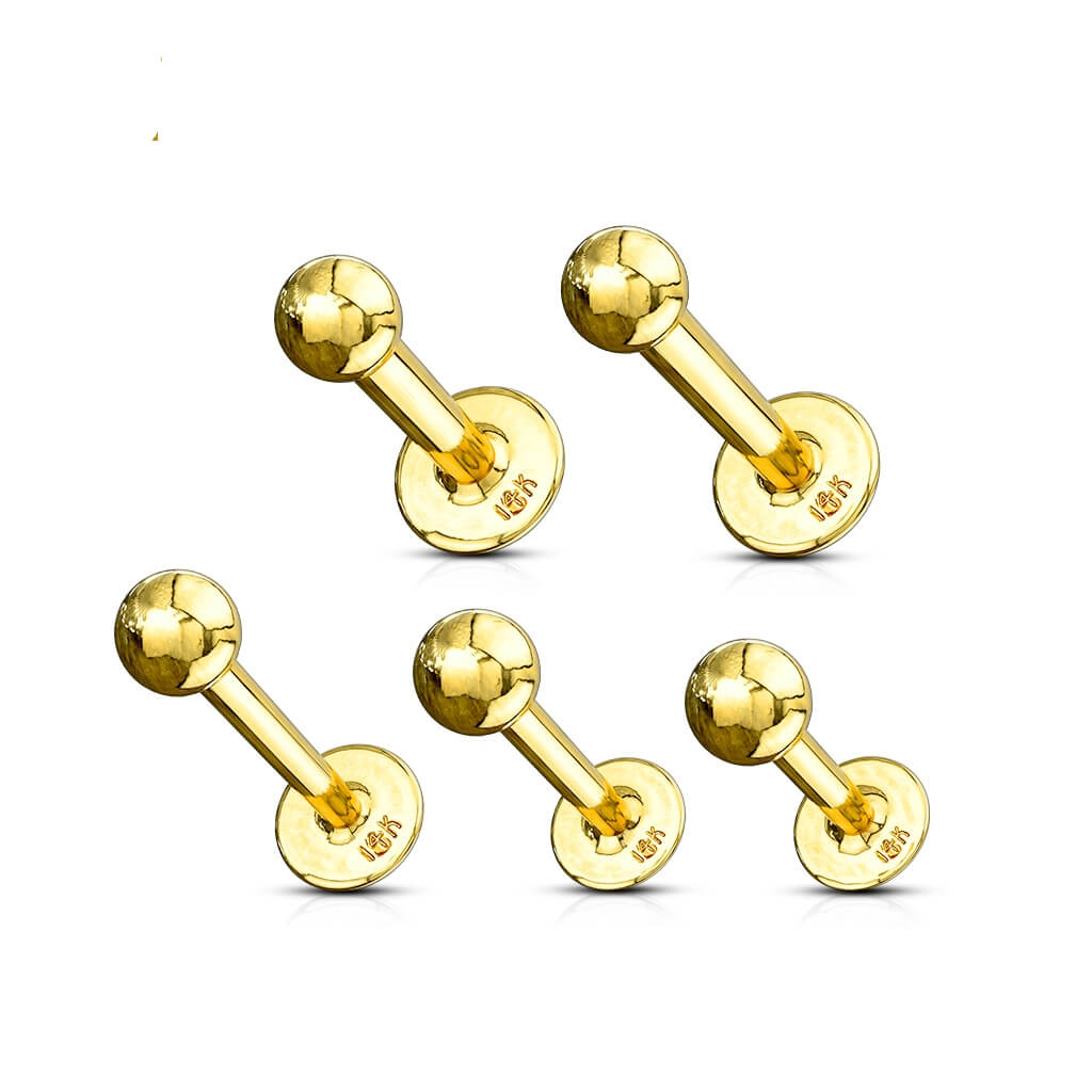 Oro 14 kt Labret Sfera 