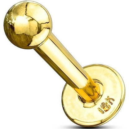 Solid Gold 14 Carat Labret Ball