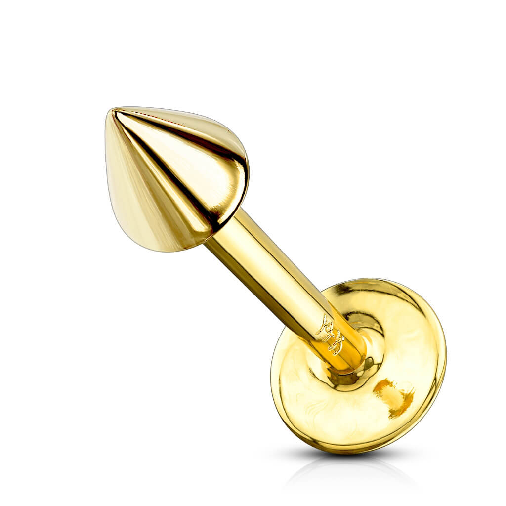 Solid Gold 14 Carat Labret Spike