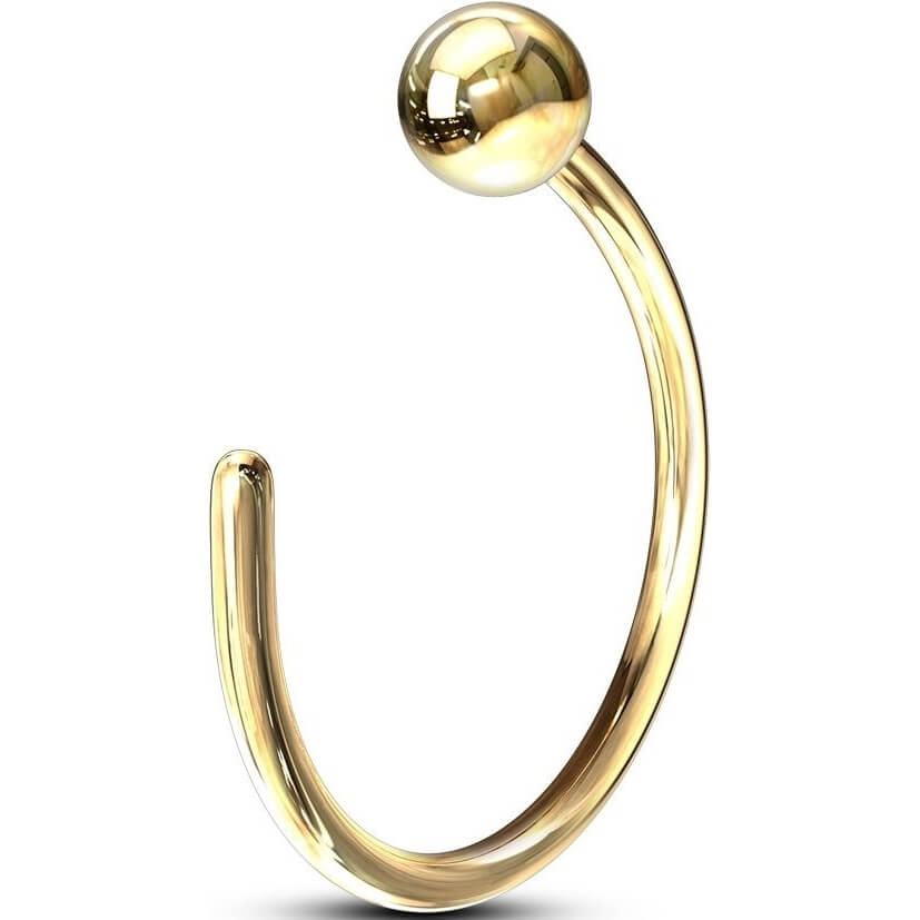 14 Karat Gold Nasenstecker Hoop Halber Hoop Ring