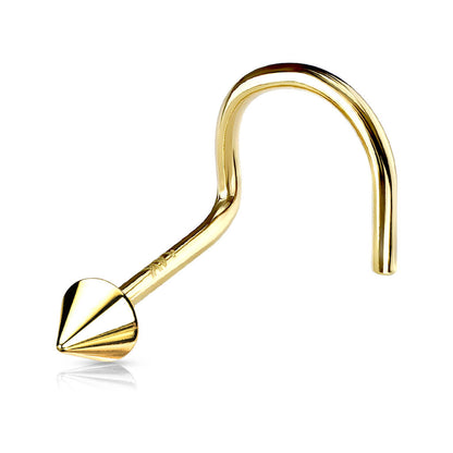 Oro 14kt Nariz Screw pincho