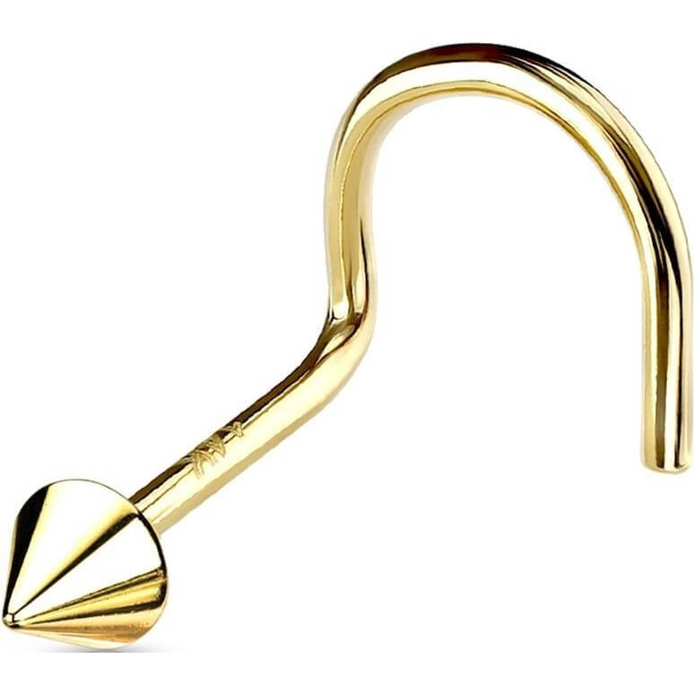 Oro 14kt Nariz Screw pincho