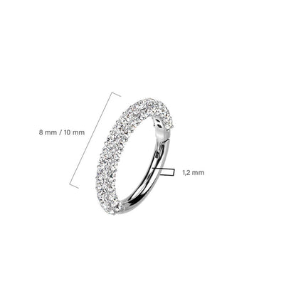 Oro 14kt Anillo Circonita Clicker