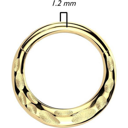 Oro 14kt Anillo Grabado Clicker