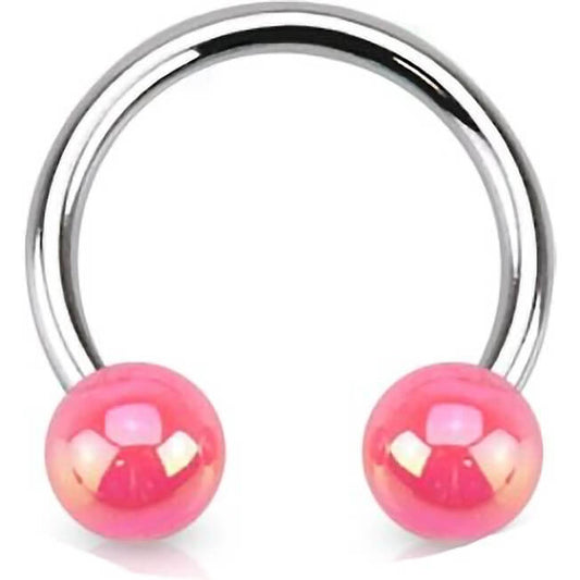 Horseshoe Acrylic Aurora Borealis Coating Ball