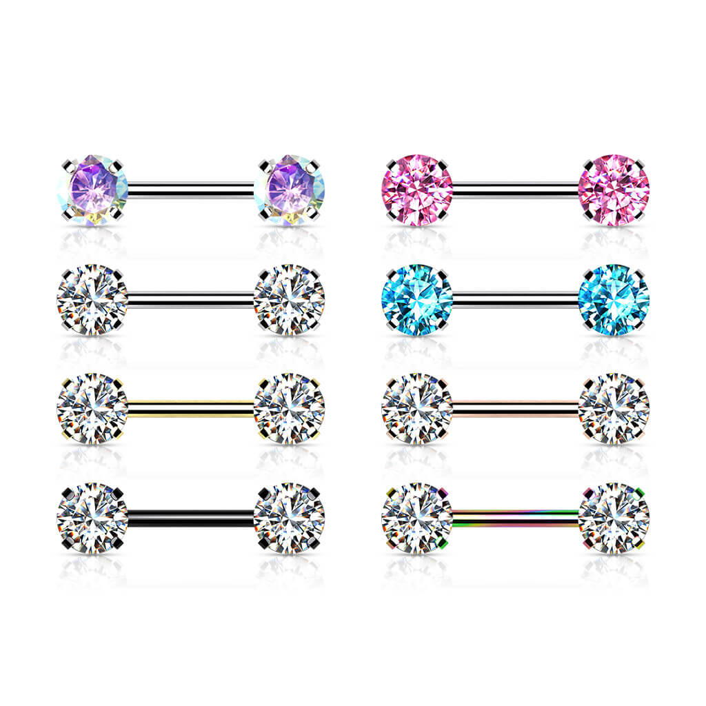 Nipple Piercing Zirconia Push-In