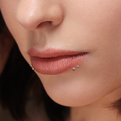 Labret Bille Argent Enfoncer