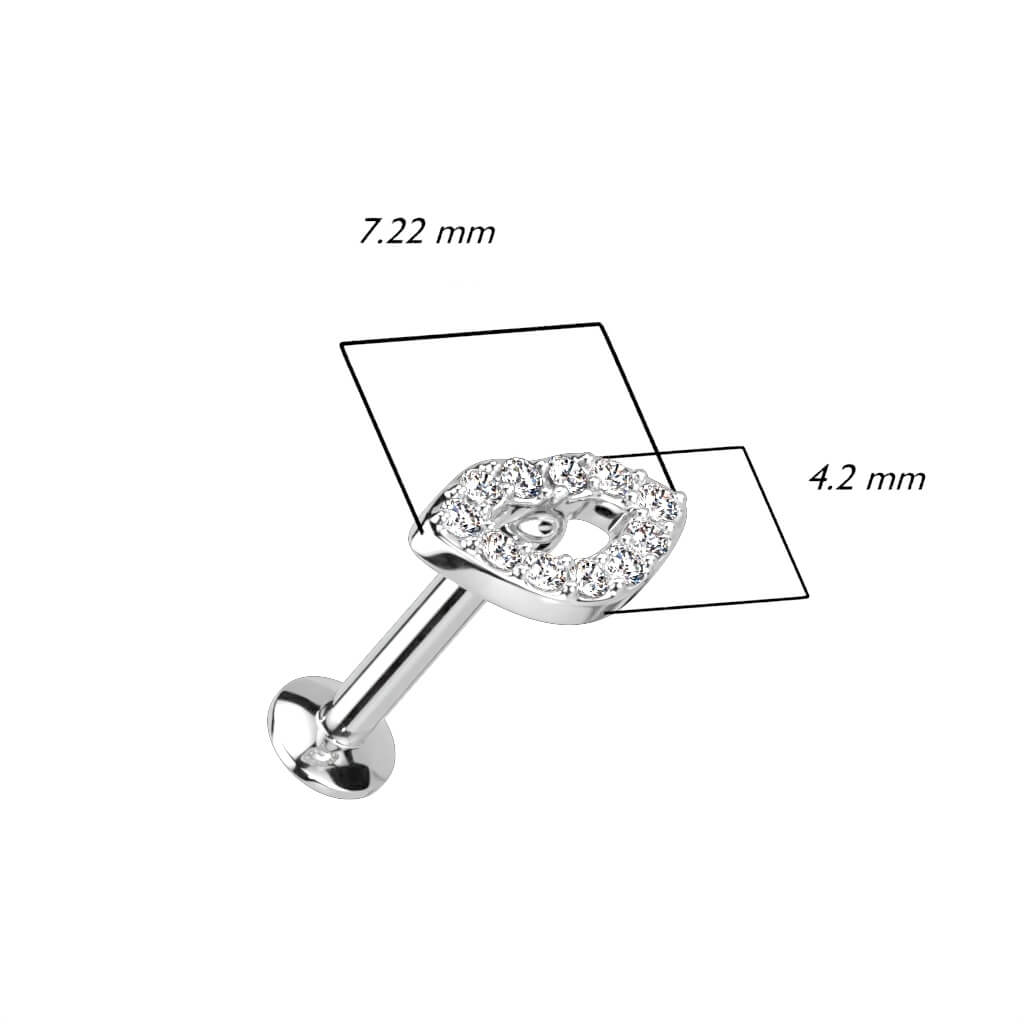 Labret Lèvre Zircone Enfoncer