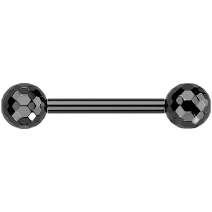 Titanio Barbell Bolas multifacéticas Push In