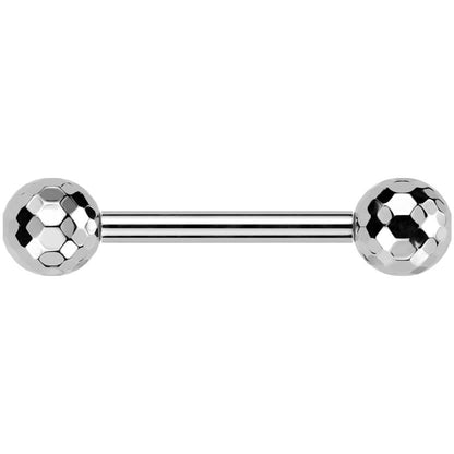 Titanium Barbell multi-faceted ball Push-In