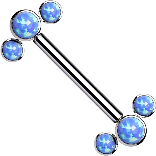 Titan Nippelpiercing 3 Opal Push-In