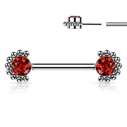 Titane Téton Zircone Opale Argent Enfoncer